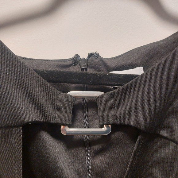 Vintage CACHE Little Black Cocktail Dress Surplice Wrap Y2K Size 10 M - Picture 3 of 5